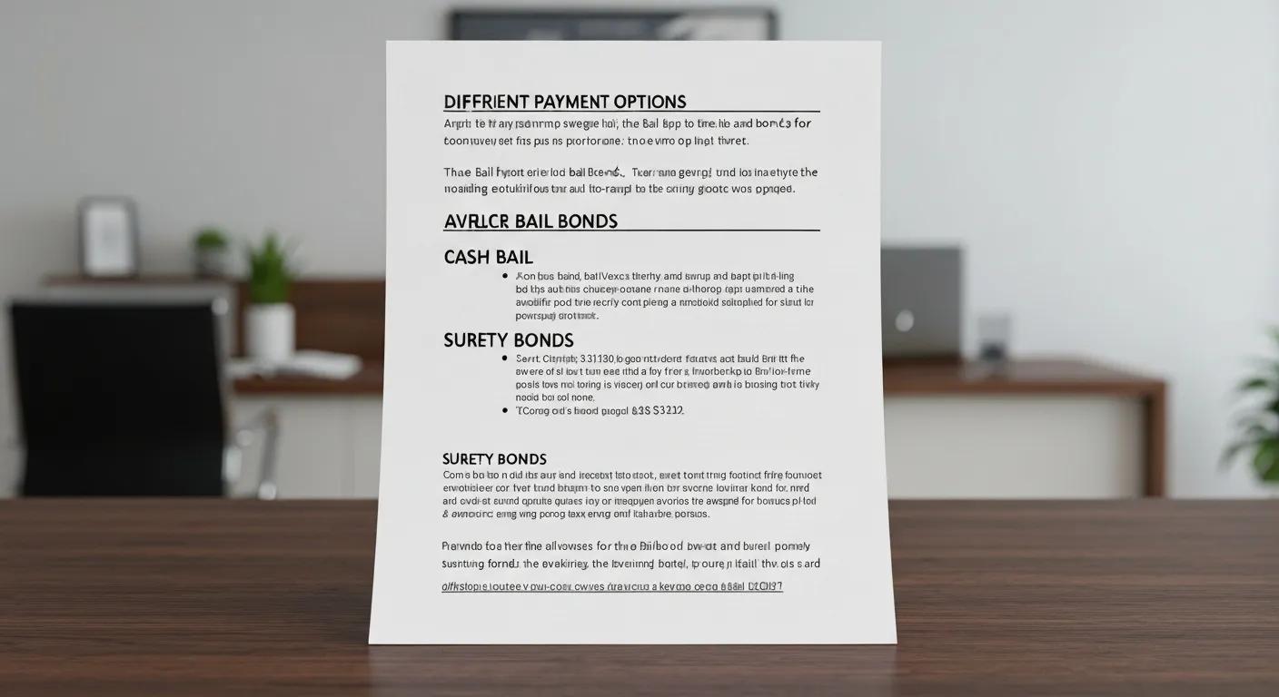 Payment Options for Bail Bonds