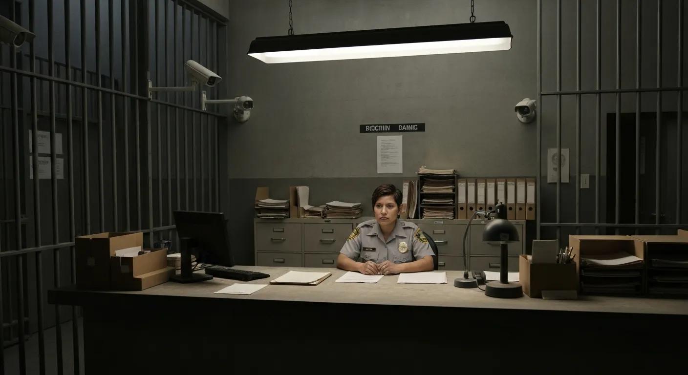 Booking desk at a detention facility Booking desk at a detention facility