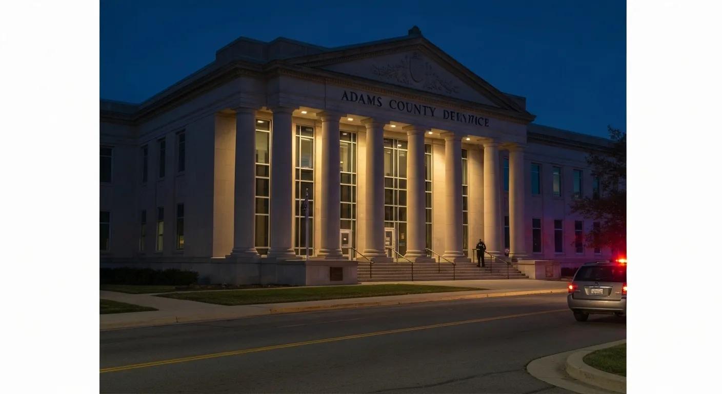 Image of Adams County courthouse or detention center, symbolizing 24/7 bail bond service